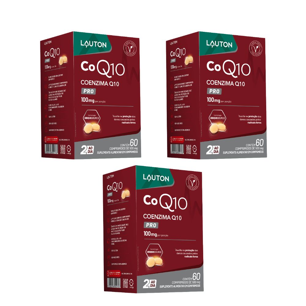 Kit 3 Coenzima-Q10 100 MG 60 Cápsulas Lauton