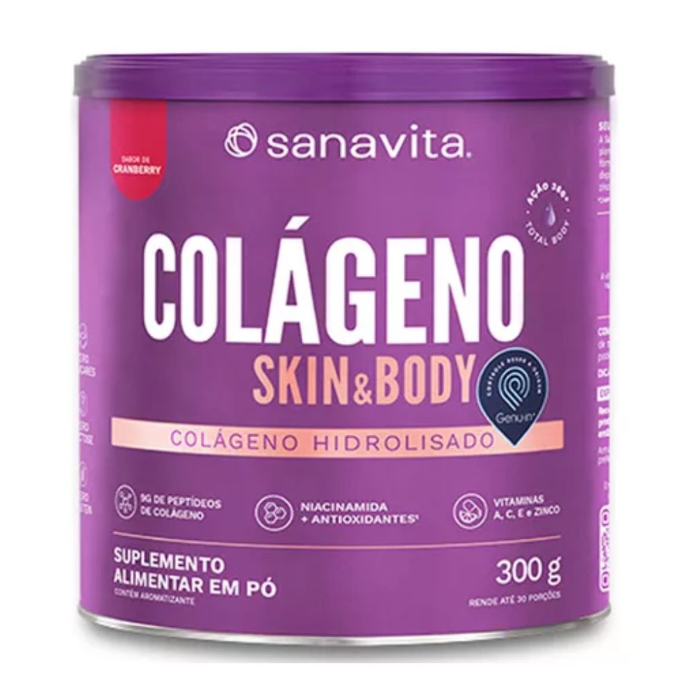 Colágeno Skin Cranberry 300g Sanavita