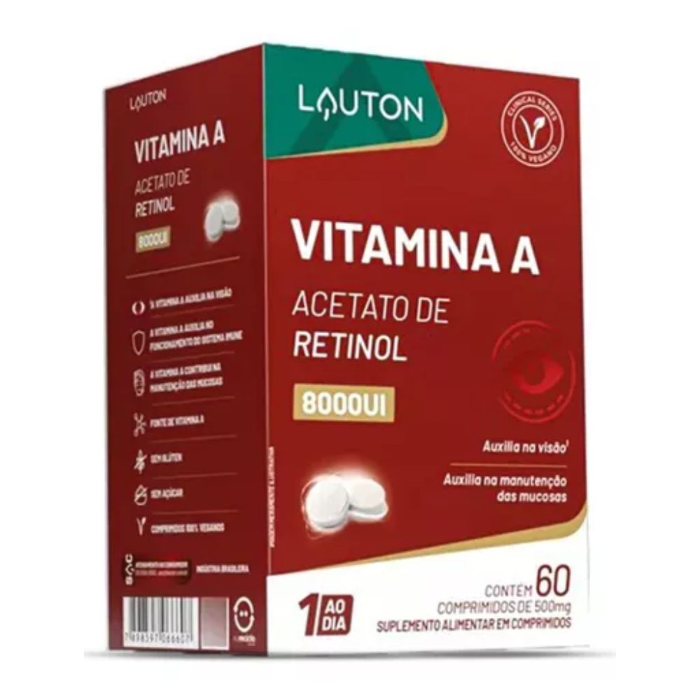 Vitamina A 8.000 UI - 60 Cápsulas Lauton Nutrition