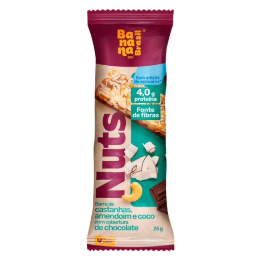 Nuts Bar Castanha com Coco e Nibs de Cacau