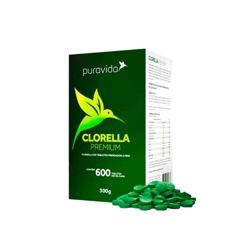 Clorella Orgânica 600 Tabletes Puravida