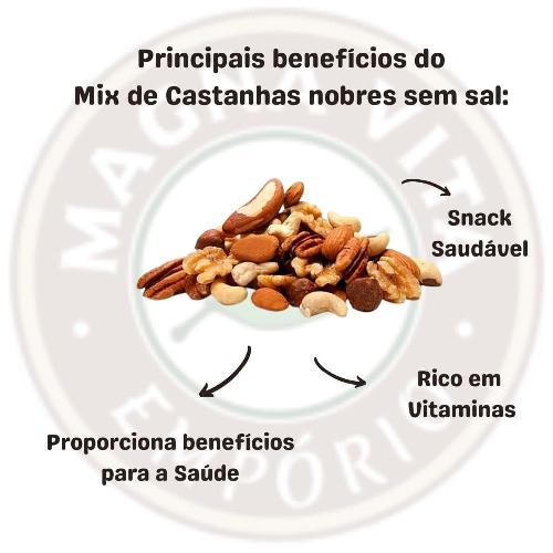 Mix de Castanhas Nobres sem Sal 100g