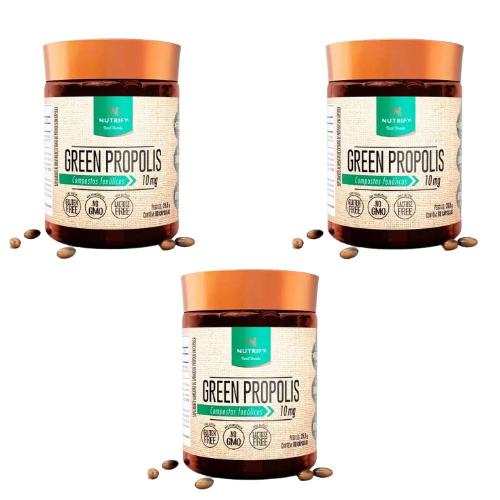 Kit 3 Green Própolis 60 Cápsulas 10MG Nutrify