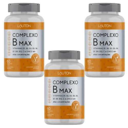 Kit 3 Complexo B Max 60 Cápsulas Lauton