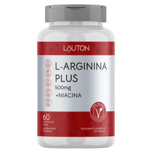 L-Arginina Plus 500mg 60 Cápsulas Lauton Nutrition