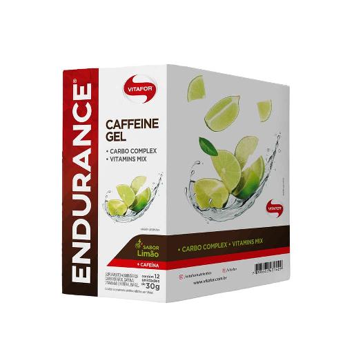 Endurance Caffeine Gel Limão 30g 12 Unidades Vitafor