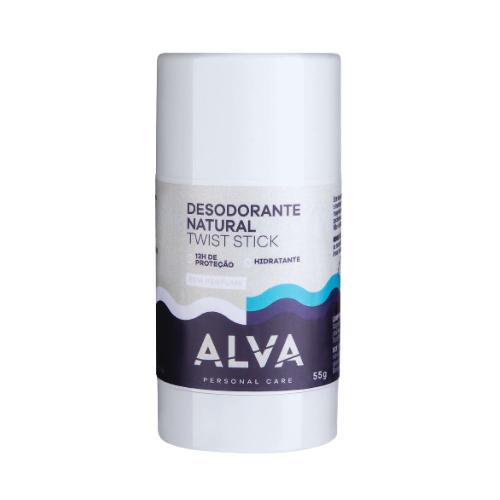 Desodorante Natural Twist Stick Sem Perfume 55g Alva