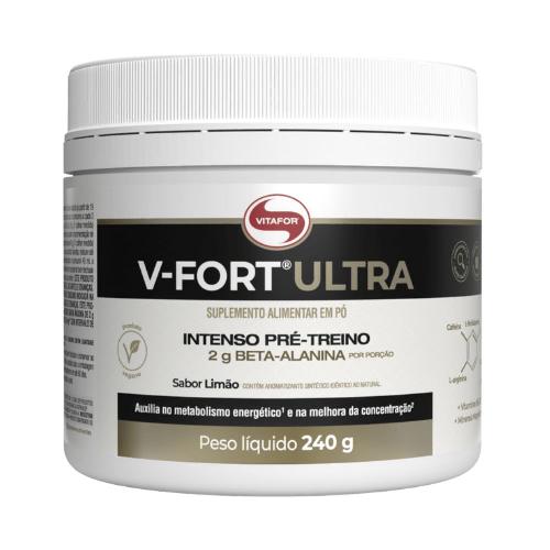 Pre Treino V Fort Ultra 240g Sabor Limao Vitafor