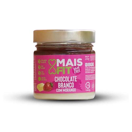 Chocolate Branco Morango 200g Mais Fit