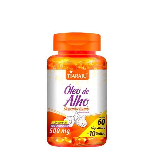 Óleo de Alho Desodorizado 60 Cápsulas de 500mg Tiaraju