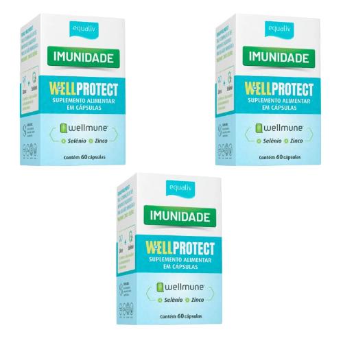 Kit 3 Imunidade Well Protect 60 Cápsulas Equaliv