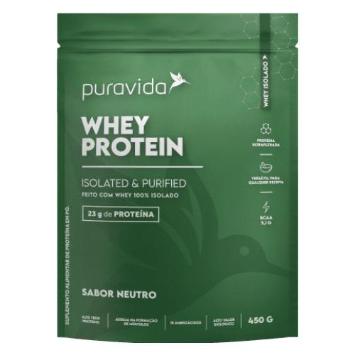 Whey Protein Isolado Natural 450g Puravida