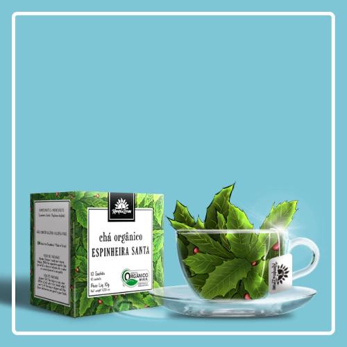 Chá de Espinheira Santa Orgânica 10 Sachês Kampo de Ervas