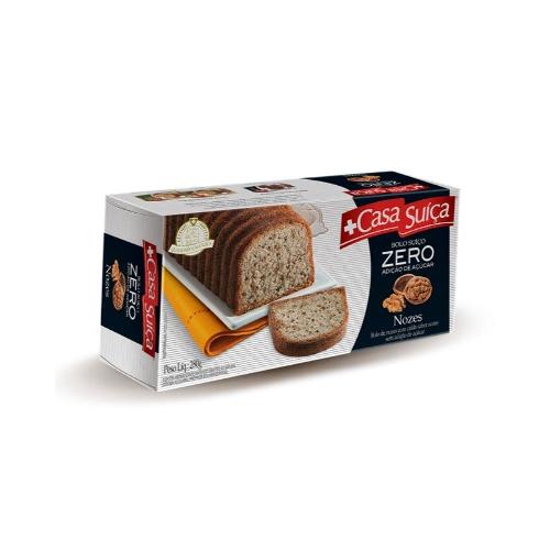 Bolo Suíço Zero Açúcar Sabor Nozes 280g Casa Suíça