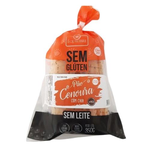 Pão de Cenoura com Chia Sem Glúten Sem Lactose 350g Equilibre