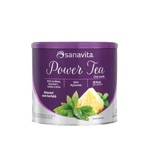 Power Tea Chá Verde Abacaxi e Hortelã 250g Sanavita