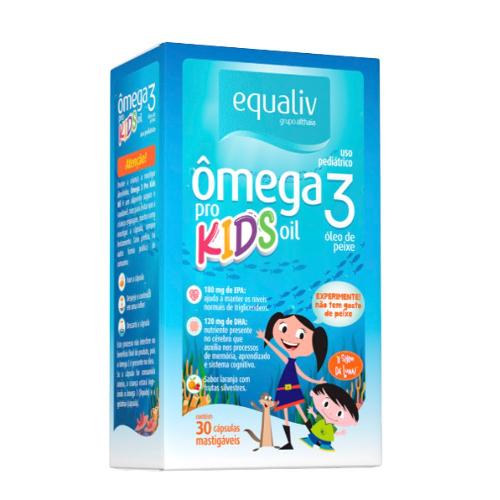 Ômega 3 Kids Mastigável 30 Cápsulas Equaliv