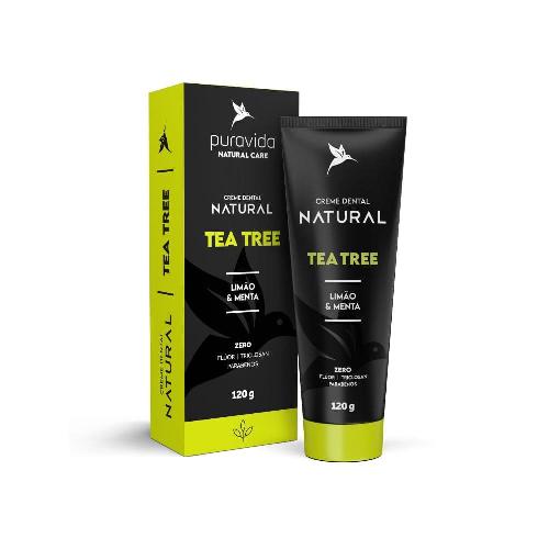 Creme Dental Tea Tree Limão e Menta 120g Puravida