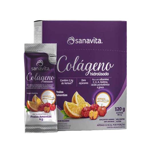 Colágeno Verisol Frutas Amarelas 30 sachês Sanavita