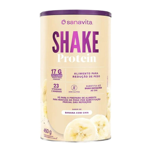 Shake Protein Banana com Chia 450g Sanavita