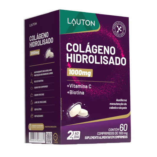 Colágeno Hidrolisado 1000mg 60 Cápsulas Lauton