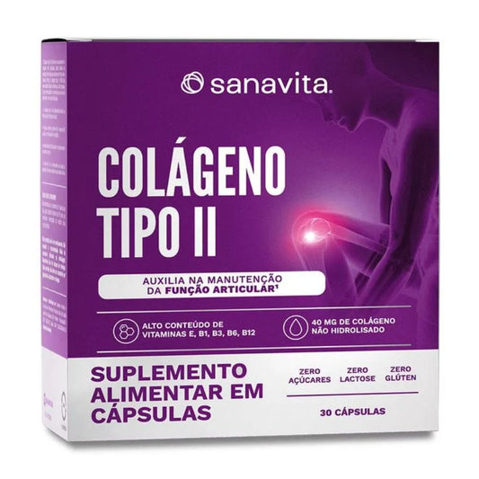 Colágeno Tipo II 30 Cápsulas Sanavita