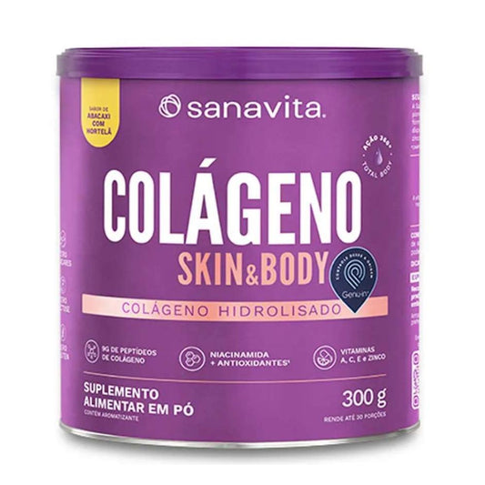 Colágeno Skin Abacaxi com Hortelã 300g Sanavita