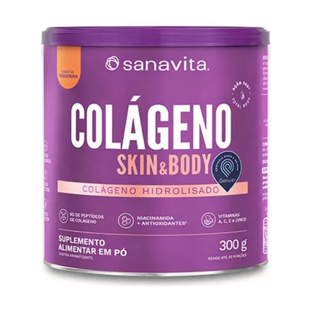 Colágeno Skin Tangerina 300g Sanavita
