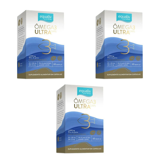 Kit 3 Ômega 3 Ultra 60 Cápsulas Equaliv