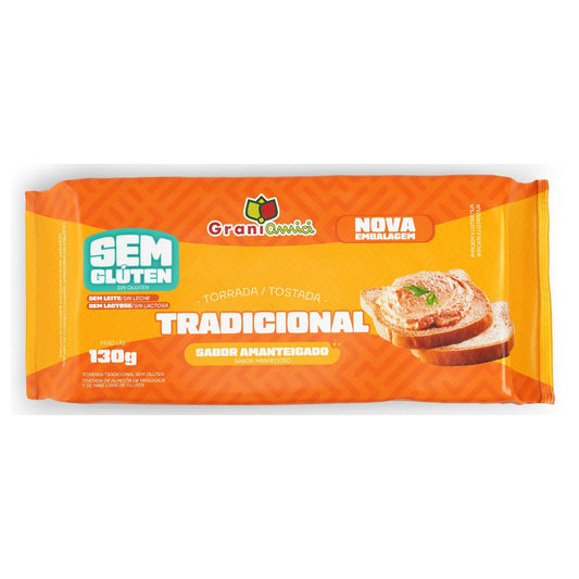 Torrada Tradicional sem Glúten 130g Grani Amici
