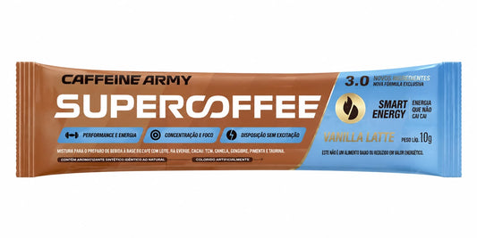 SuperCoffee Vanilla 3.0 Latte Sachê 10g Caffeine Army