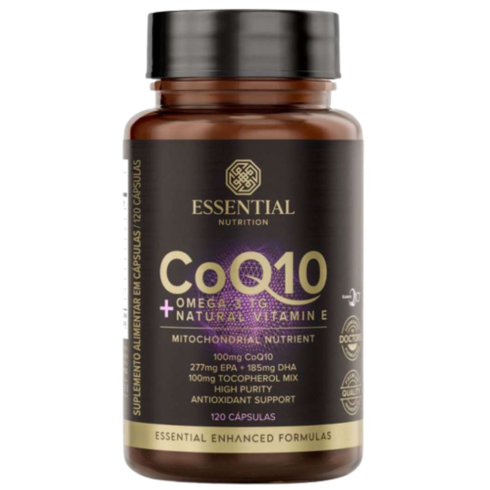 Coenzima Coq10 + Ômega 3 TG 120 Cápsulas Essential