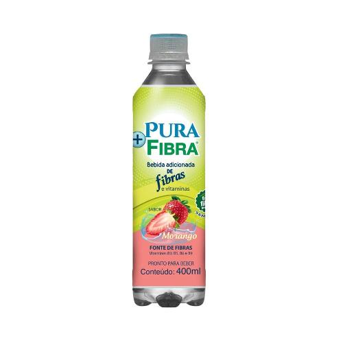 Pura Fibra Prebiótico Sabor Morango 400ml