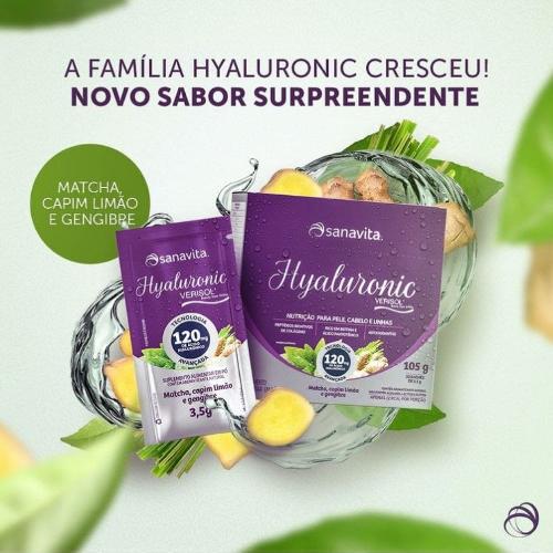 Hyaluronic Verisol Matcha, Capim Limão e Gengibre 30 Sachês Sanavita