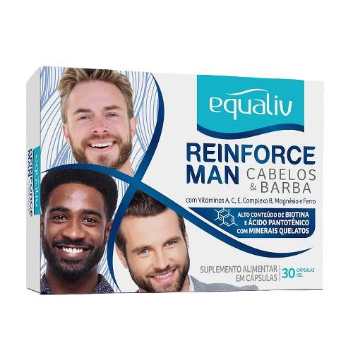 Reinforce Man Cabelos e Barba 30 Cápsulas Equaliv