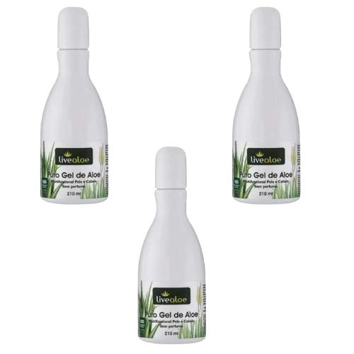 Kit 3 Puro Gel De Aloe 210ml Live Aloe