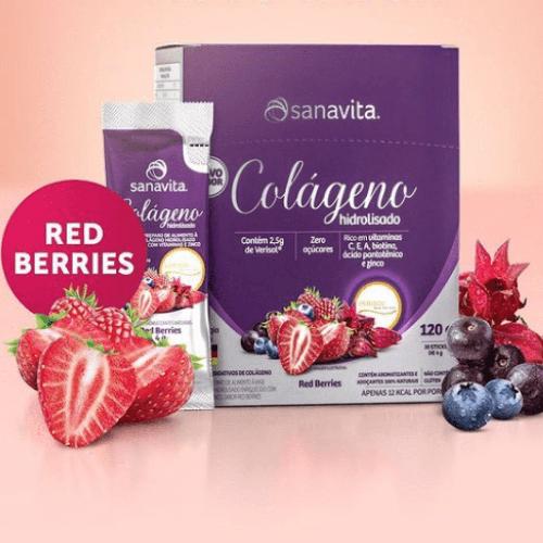 Colágeno Hidrolisado Verisol Red Berries 120g Sanavita