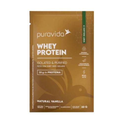 Whey Protein Isolado Natural Vanilla 30g Puravida