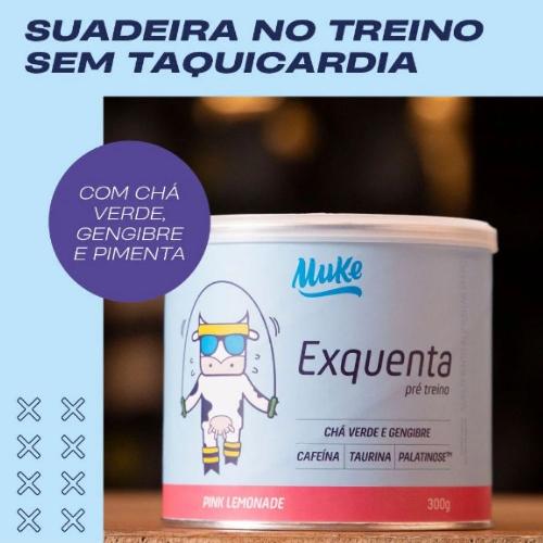 Exquenta Muke Pré Treino Pink Lemonade 300g +Mu