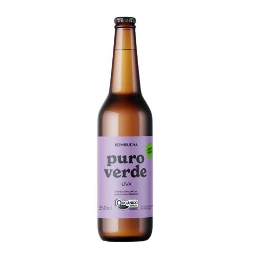 Kombucha Chá Verde com Uva 350ml Puro Verde