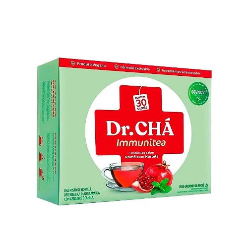 Dr. Chá Immunitea Sabor Romã com Hortelã 30 Sachês Desinchá