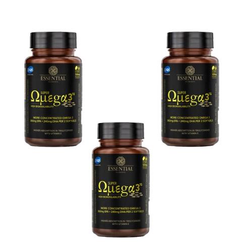 Kit 3 Super Ômega 500MG 120 Cápsulas Essential