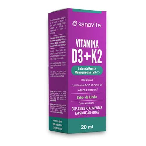Vitamina D3 + K2 20ML Sanavita