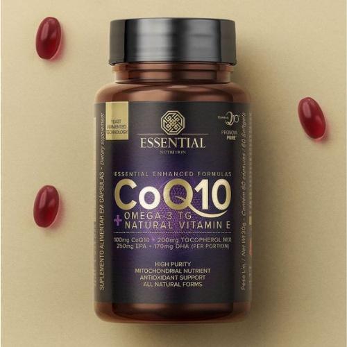 Coenzima Coq10 + Ômega 3 TG 60 Cápsulas Essential