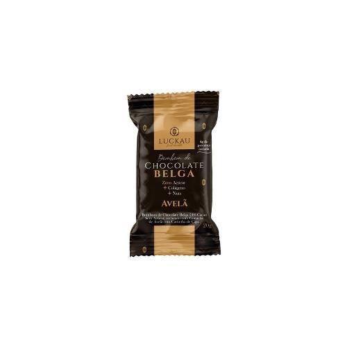 Bombom Belga 54% Cacau com Avelã 20g Luckau