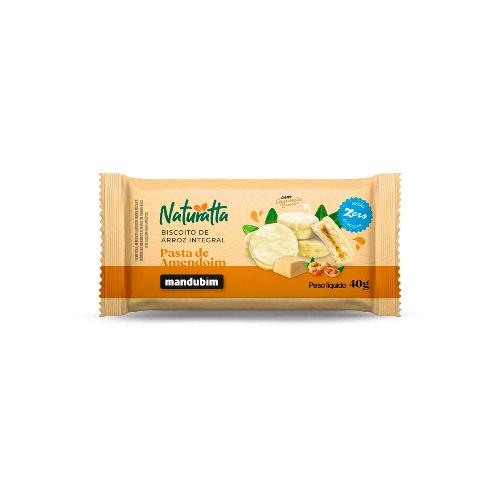 Biscoito de Arroz Integral Chocolate Branco 40g Naturatta