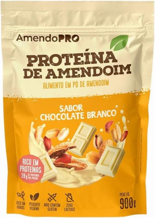 PROTEINA DE AMENDOIM 900G CHOC. BRANCO