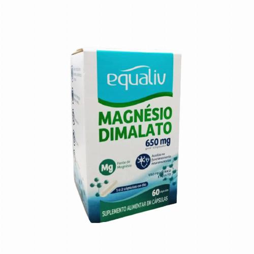 Magnésio Dimalato 650mg 60 Capsulas Equaliv