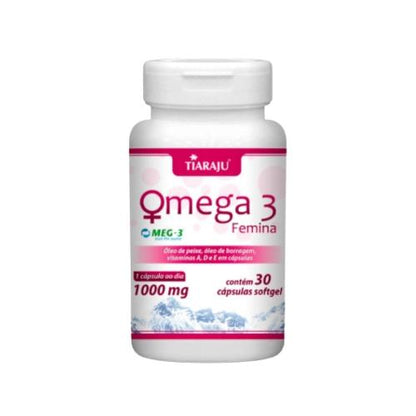 Ômega 3 Feminina 1000mg 30 Cápsulas Tiaraju