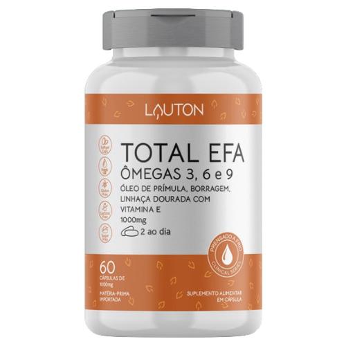 Total EFA Ômegas 3, 6 e 9 - 60 Cápsulas 1000mg Lauton
